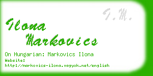 ilona markovics business card